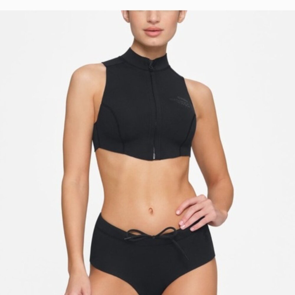 SKIMS SPORT SWIM MOCK NECK TOP